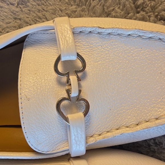 Kate Spade New York Loafers Leather White Spade Horsebit Womens 6.5B EU 37 - Picture 3 of 9